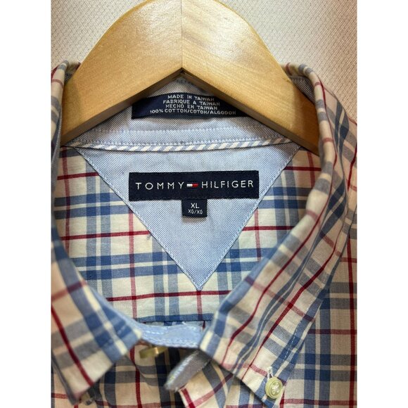 Tommy Hilfiger Men's Button Down Shirt Long Sleeve Size XL Multicolor Windowpane - Picture 3 of 12
